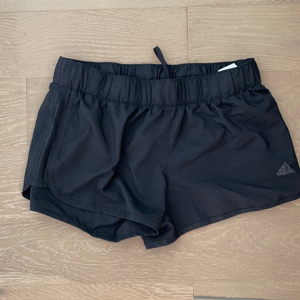 Perfect condition black adidas running shorts
